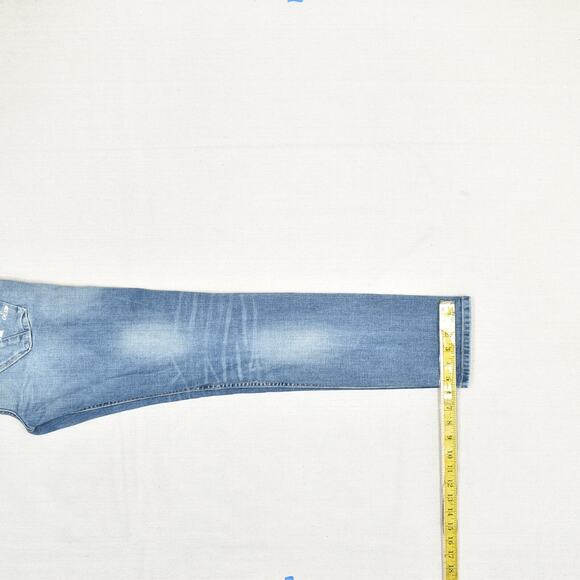 Ed Hardy Women's Skinny Jeans Zip Cotton Blue Size 30 Punks Not Dead Denim - Picture 6 of 8